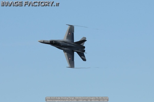 2009-10-07 Axalp Shooting Range 1049 McDonnell Douglas FA-18C Hornet
